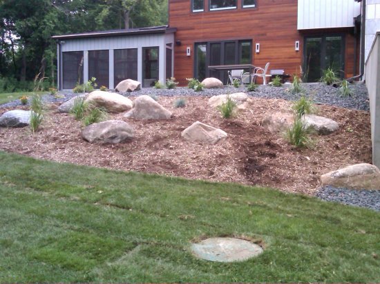 Landscape,  boulder outcropping.  Rochester, MN Photo